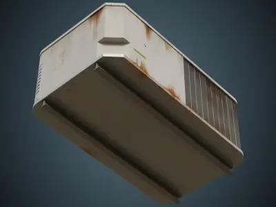 Rooftop AC Unit 3B Low-poly 3D model