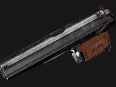 Makarov PM Pistol -  Game Ready Low-poly 3D model