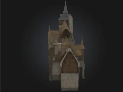 Castle Gatehouse  Guardian of the Fortress 3D model