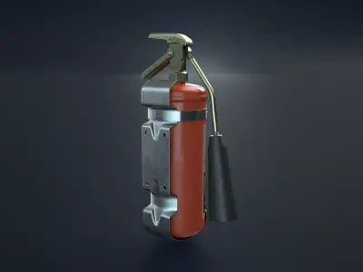 Military Fire Extinguisher High-Poly 3D model