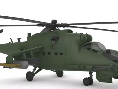 MIL MI-24  High Detail   3D print model