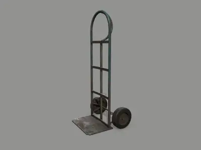 Trolley hand truck Low-poly 3D model get