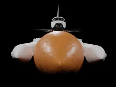 Spaceshuttel 3d model space shuttle on egg Free 3D model