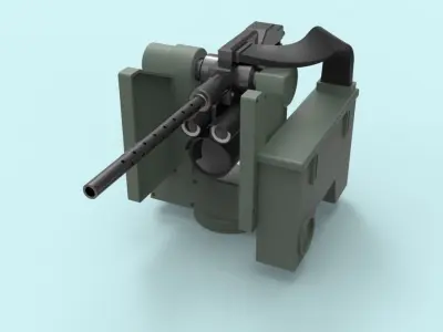 Machine gun 3 3D model