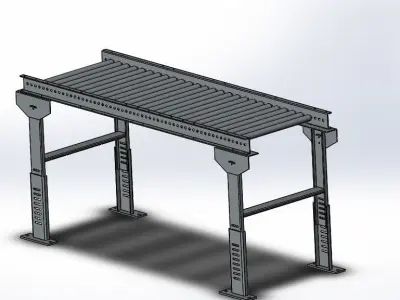 Industry universal conveyor 3D model