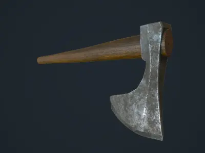 Chopping Axe Low-poly 3D model purchase
