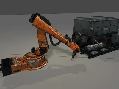 Industrial machines Low-poly 3D model purchase