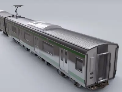 Japan Railway Train model in Blender 3D 3D model