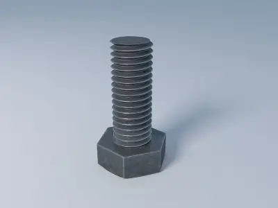 Wrench nut and bolts 3D model