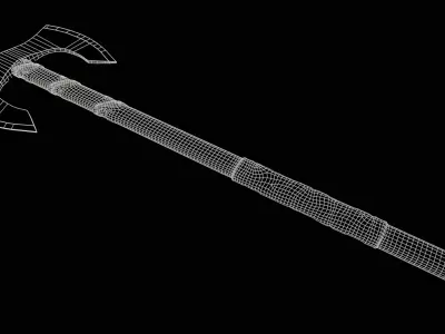 Old Norse Battleaxe - Sterkr Hond Low-poly 3D model