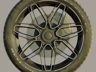Aston Martin wheel Free 3D model