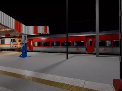 Realistic Highly Detailed Indian Railways LHB General Coach  3D model