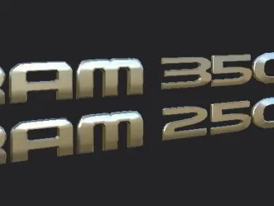 RAM 2500 3500 DOOR EMBLEM 3D model