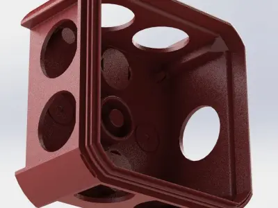 Square electrical junction box 90x90x50mm 3D print model