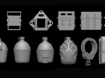 military  and  police assets 3D model