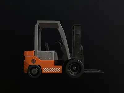 forklift Low-poly 3D model V2