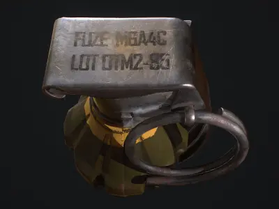MK2 Grenade Low-poly 3D model shop