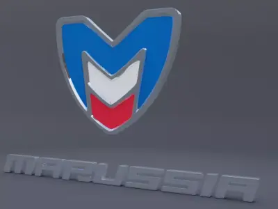 marussia logo 3D model buy