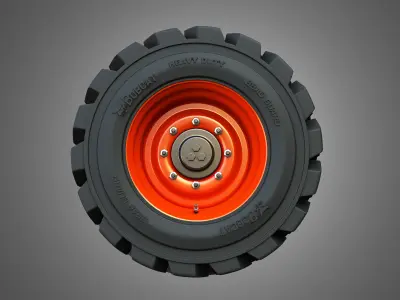 Wheel and Tire - S76 Bobcat Skid Steer  3D model