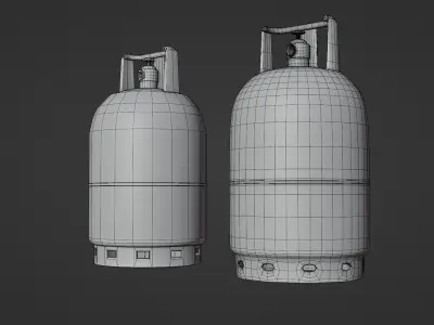 Gas Tube - Low and High poly Low-poly 3D model