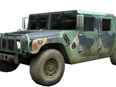 Humvee army Low-poly 3D model