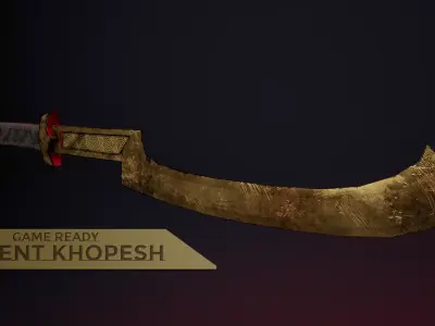 Game Ready Ancient Khopesh Low-poly 3D model