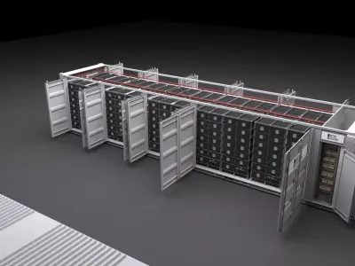 Battery Energy Storage System Container BESS 3D model