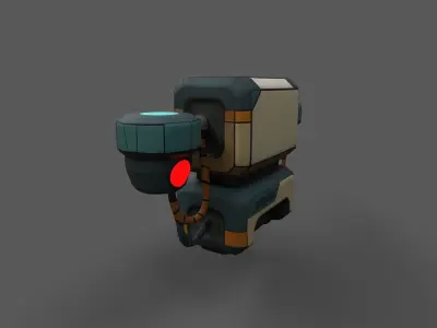 Low Poly Stylized Delivery Drone  Game Ready Asset Low-poly 3D model