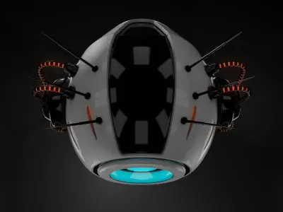 Sci Fi Drone 3D model 4