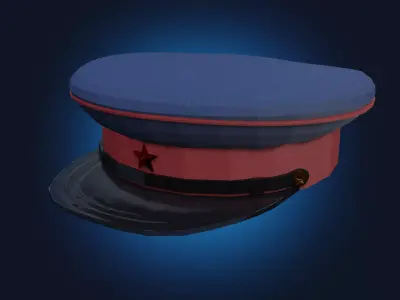 Soviet NKVD solder cap PBR low-poly game ready Low-poly 3D model