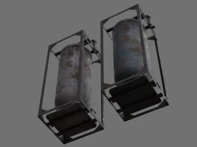 Oil Storage 1B Low-poly 3D model