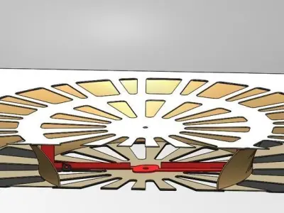 cooling and heating ceiling diffuser Free 3D model