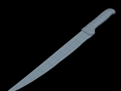 Knife Middle Poly 3D model