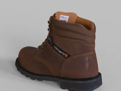 Safety Boots Construction worker  Steel Toe shoes Low-poly 3D model