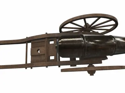 Cannon 3 old 3D model