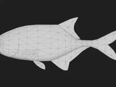 Elephantfish Low-poly 3D model