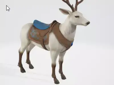 Christmas Reindeer 3D Model  Holiday Decoration 3D model