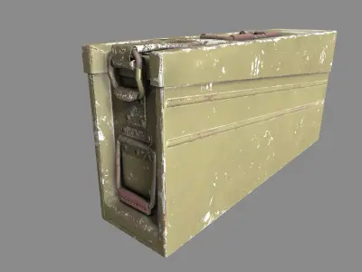 Ammo box Low-poly 3D model 5