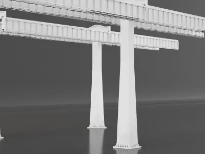 Monorail Track Structure 3D model