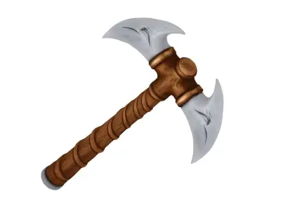 Stylized Medieval Axe Low-poly 3D model buy