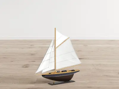 Birchwood Model Sail Boat Low-poly 3D model