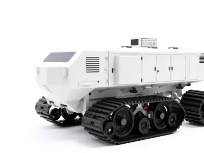 Arctic Research Mover Vehicle with Advanced Navigation System Low-poly 3D model