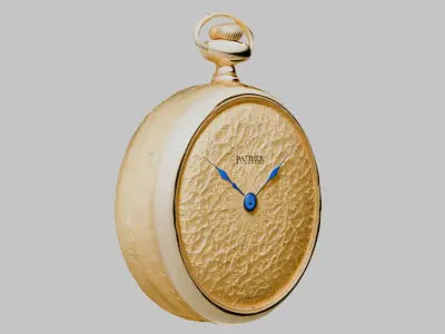 Low-Poly Patek Philippe 24K Gold Pocket Watch Low-poly 3D model