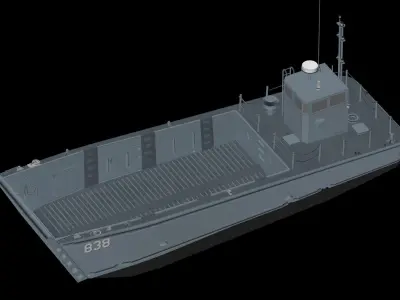 Landing Craft Mechanized LCM-8 Low-poly 3D model