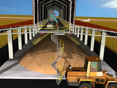 Pozzolana Gypsum Additive Storage Free 3D model