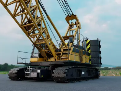 Crawler crane Low-poly 3D model by PhilRivera