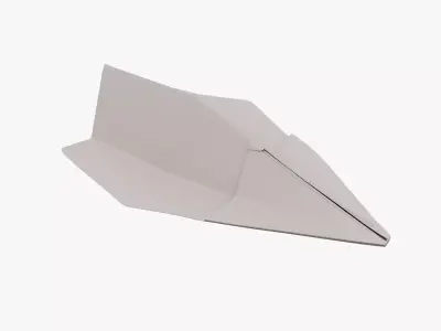 Paper Plane Tan Low-poly 3D model