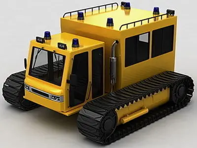 Snowcat bulldozer 3D model