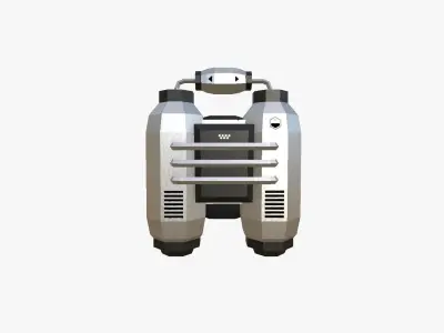 Jetpack Low Poly D05 - SciFi Character Design Low-poly 3D model