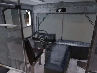 Old Bus - PBR Low-poly 3D model